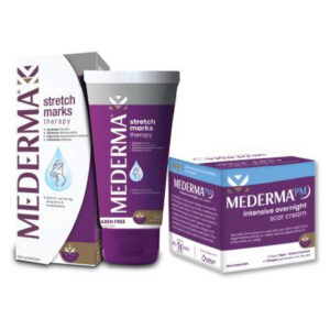 MEDERMA PM Overnight Acne Scar Removal Cream 10g & Stretch Mark Removal Therapy 50g  (60 g)